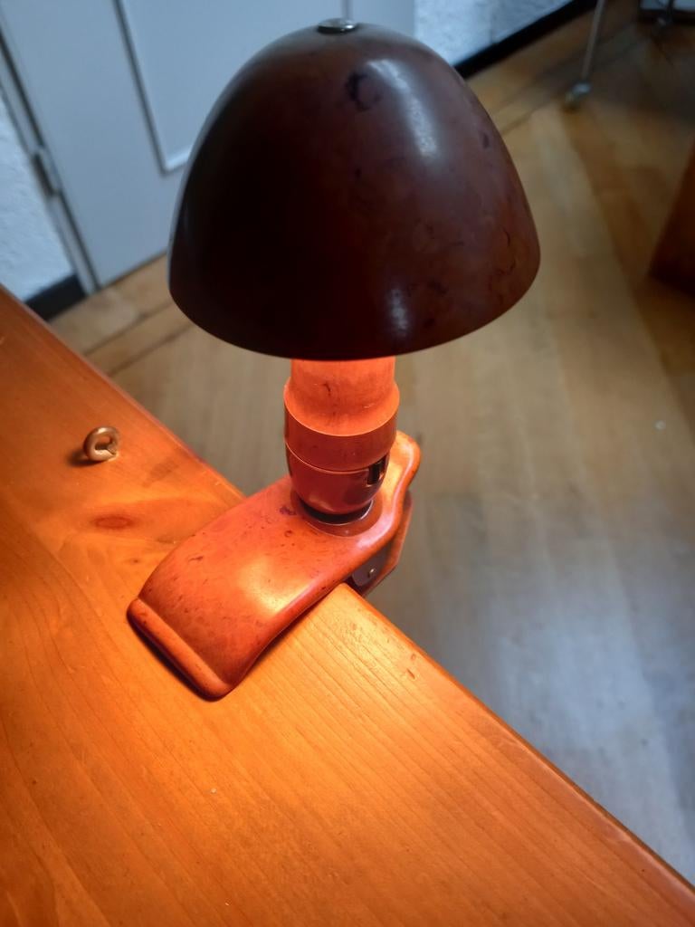 Vintage bakelieten klemspot jaren '50 van Hergil., Ophalen of Verzenden, Gebruikt, Kunststof, Vintage, midcentury, jaren '40 - '50