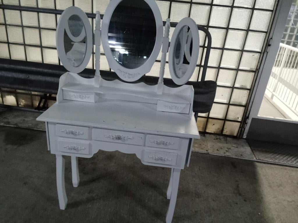Witte kaptafel makeup tafel, Kaptafel, Kaptafel, Minder dan 100 cm, Kaptafel
