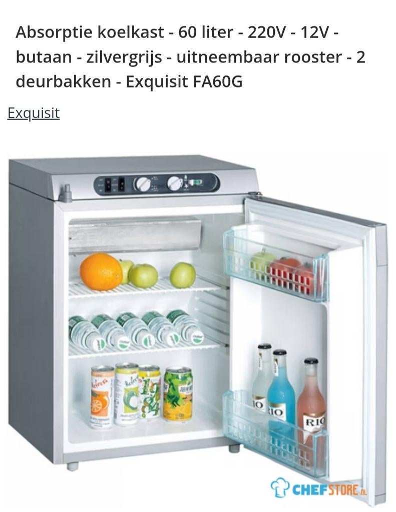 Weinig gebruikte 12v 220v gas koelkast, Ophalen of Verzenden, Zo goed als nieuw, Kombuis en Sanitair