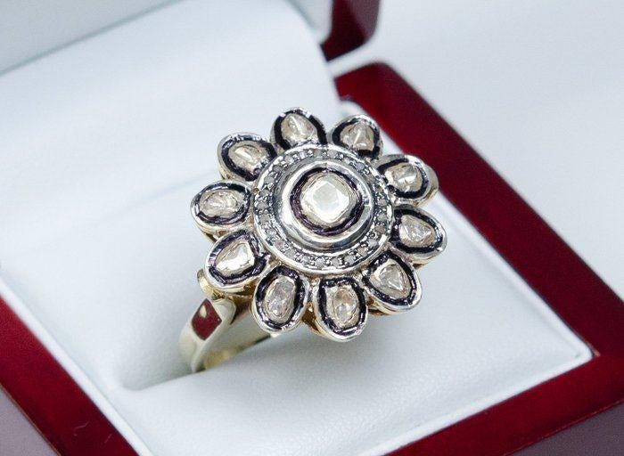 Diamanten ring, Sieraden, Tassen en Uiterlijk, Ringen, 20 of groter, Ophalen of Verzenden, Zo goed als nieuw, Dame