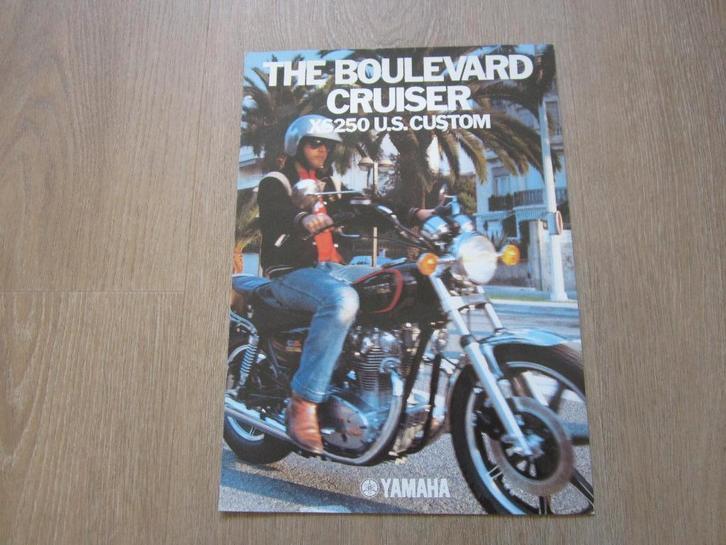 Yamaha XS 250 U.S. Custom brochure folder 1980, Motoren, Handleidingen en Instructieboekjes, Yamaha, Ophalen of Verzenden
