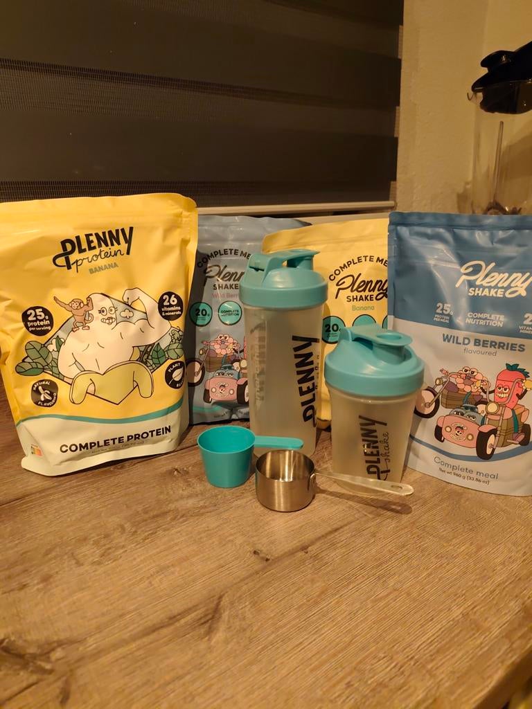 Plenny shake maaltijd en proteïne shakes met shakers, Ophalen of Verzenden