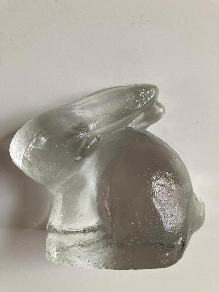 Glas Beeldje Poes Kat en Konijn Prijs per Stuk Presse Papier, Antiek en Kunst, Curiosa en Brocante, Verzenden