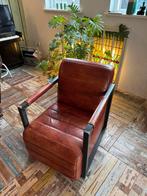 Leren stoel, Ophalen of Verzenden, Zo goed als nieuw, 75 tot 100 cm, 50 tot 75 cm