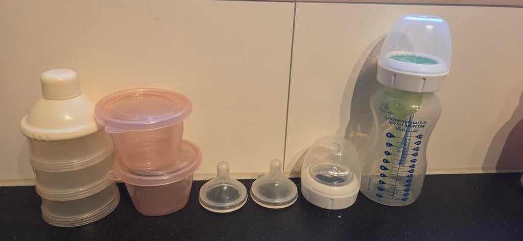 Dr Brown fles met speen, poederkokers en bakjes, Ophalen