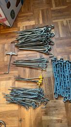 Haringen tent, rots, gewoon en rubber tentspanners, Ophalen, Gebruikt