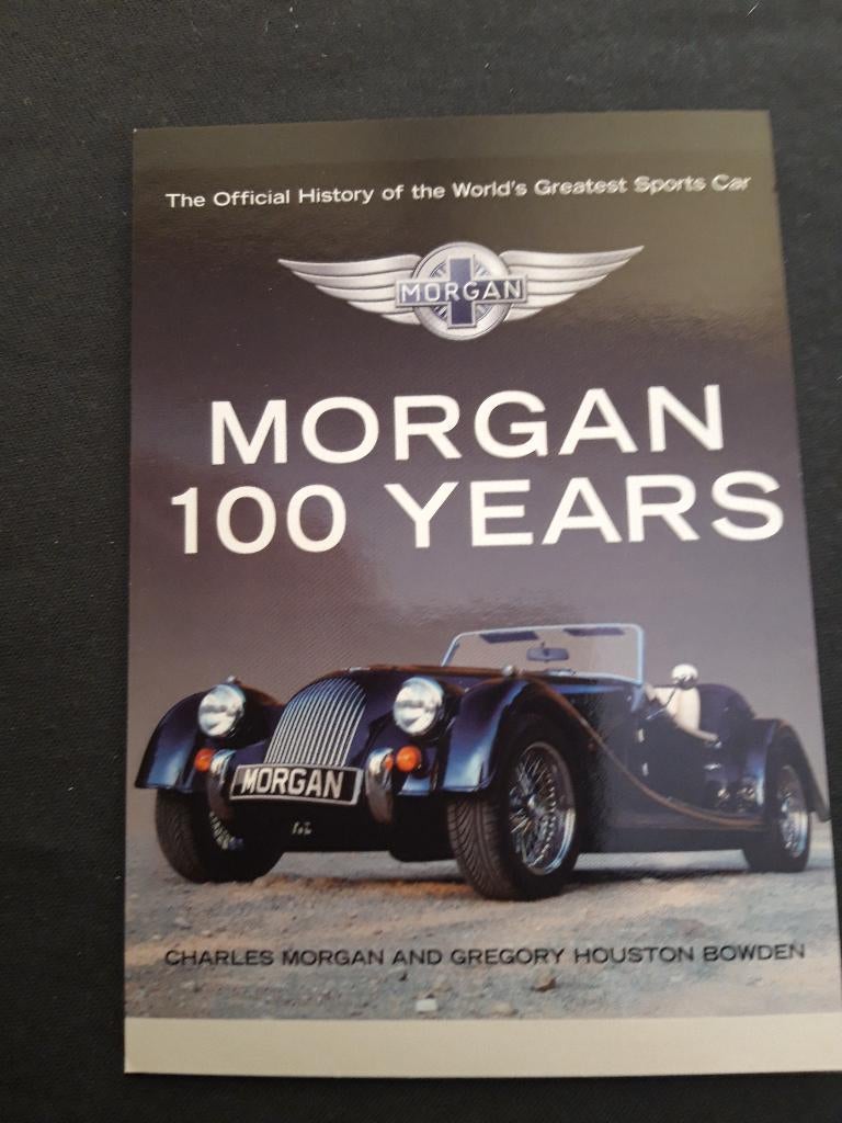 Morgan - promotiekaart voor boek 100 Years Morgan, Ophalen of Verzenden, Zo goed als nieuw, Auto's