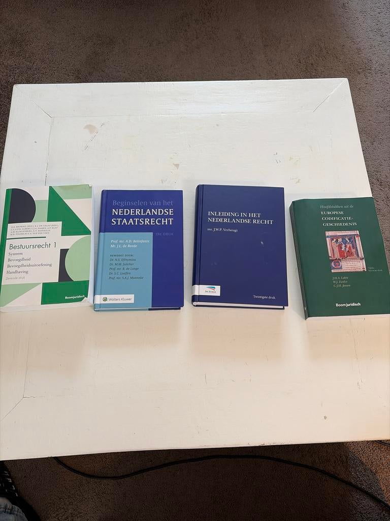4 boeken voor studenten rechtsgeleerdheid, Boeken, Studieboeken en Cursussen, Ophalen of Verzenden, Gamma, Gelezen, WO