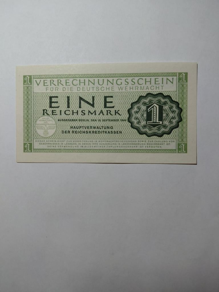 Duitse Wehrmacht 1 mark ww2 1944 unc, Postzegels en Munten, Bankbiljetten | Europa | Niet-Eurobiljetten, Ophalen of Verzenden