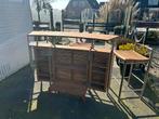 Buiten/binnen bar met teak en RVS frame -, Ophalen of Verzenden, Zo goed als nieuw