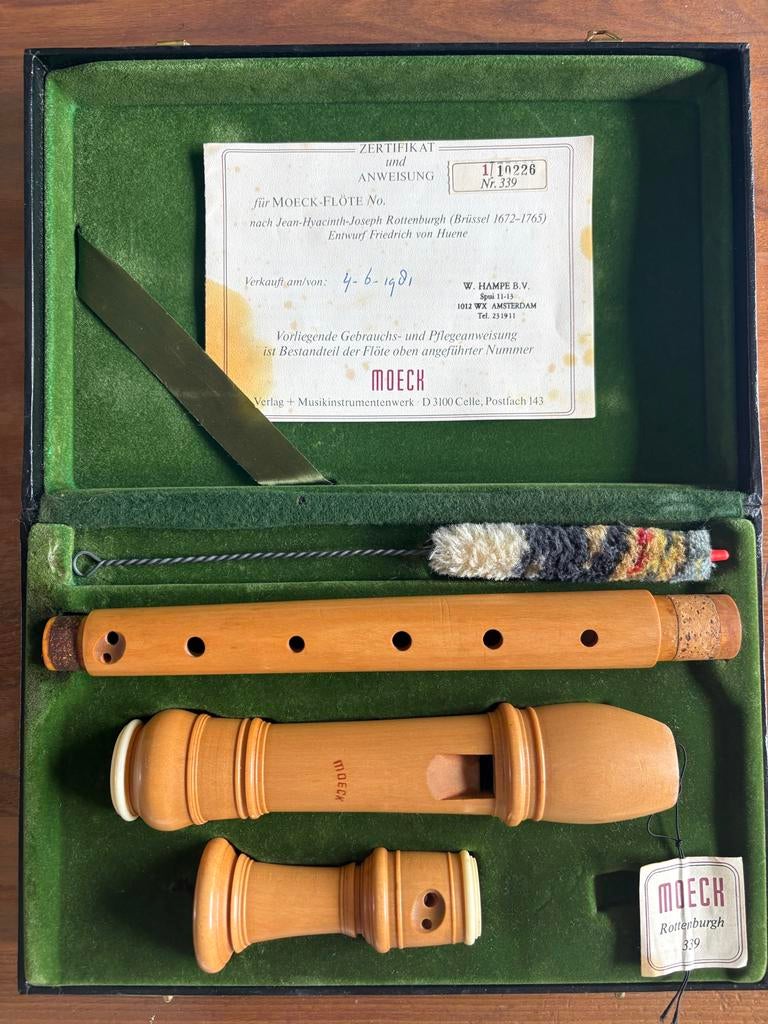 Moeck Rottenburgh nr 339 altblokfluit buxus, Muziek en Instrumenten, Blaasinstrumenten | Blokfluiten, Ophalen of Verzenden, Gebruikt