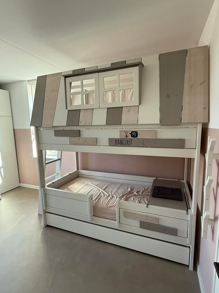 Lifetime bed 'My Hangout' - Hoogslaper met speelhut, Ophalen, Gebruikt, Eenpersoons, 200 cm