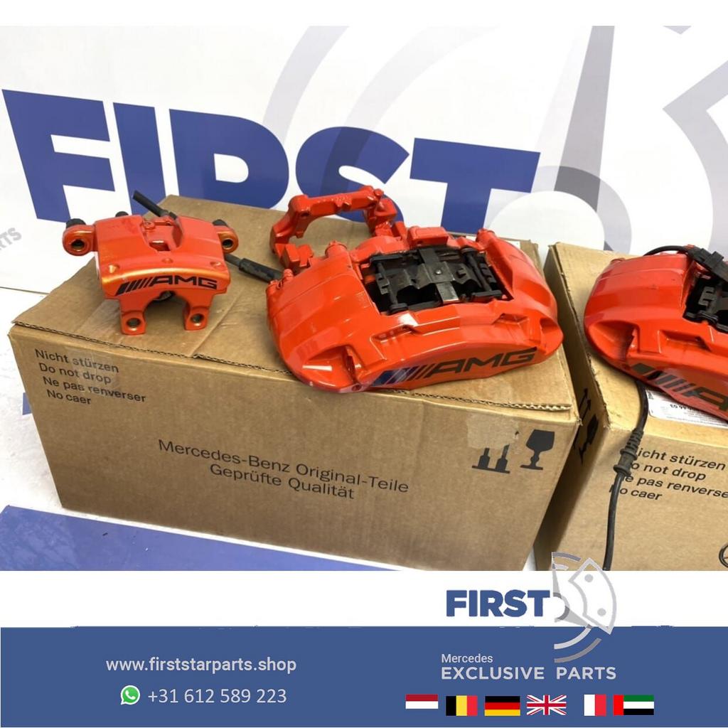 W205 C205 C43 AMG LINE remmen set ROOD Mercedes C Klasse 43, Auto-onderdelen, Remmen en Aandrijving, Gebruikt, -, Ophalen of Verzenden