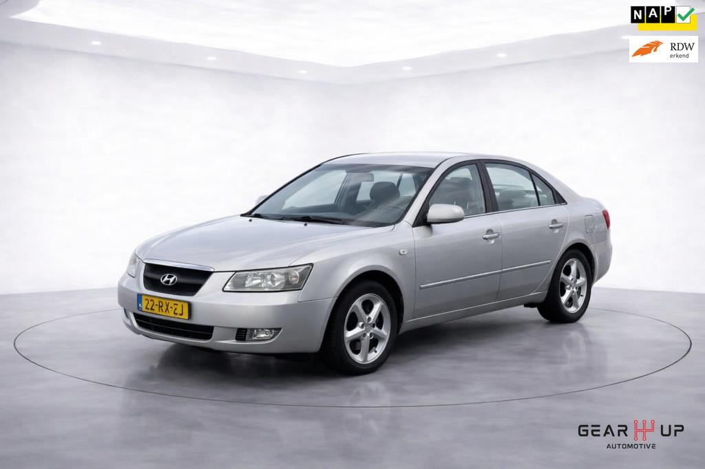 Hyundai Sonata 3.3 V6 Style LEER|CRUISE|CLIMA|STOELVERW|NAVI, Auto's, Hyundai, Gebruikt, 1546 kg, Bedrijf, 3342 cc