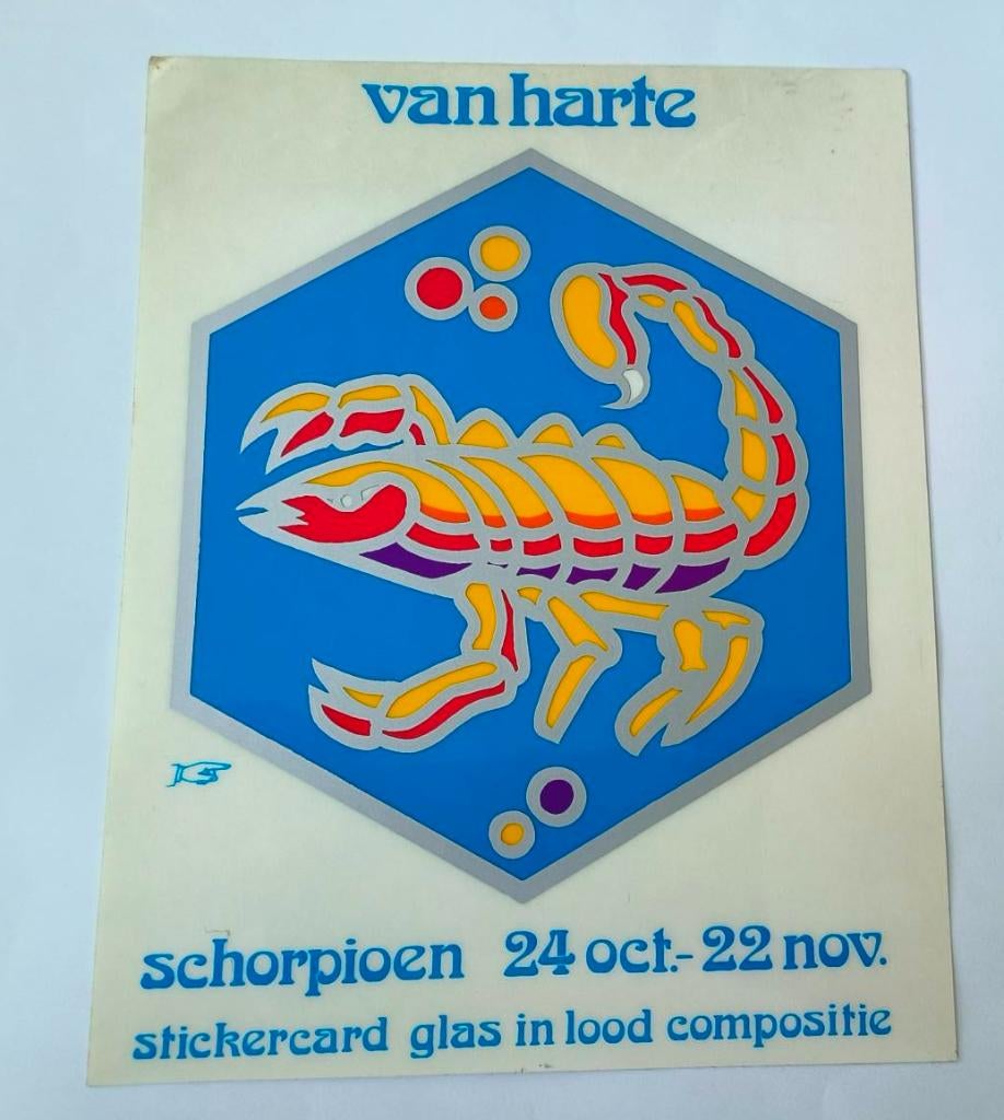 Sticker Van Harte (Schorpioen), Verzamelen, Ophalen of Verzenden, Zo goed als nieuw, Overige typen