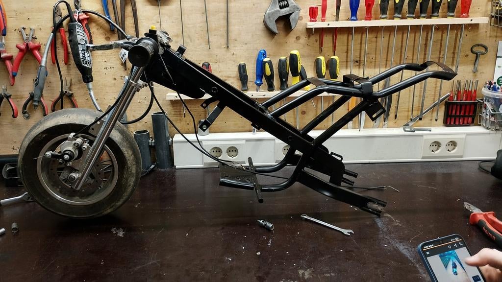 pocketbike in onderdelen, Ophalen, Gebruikt