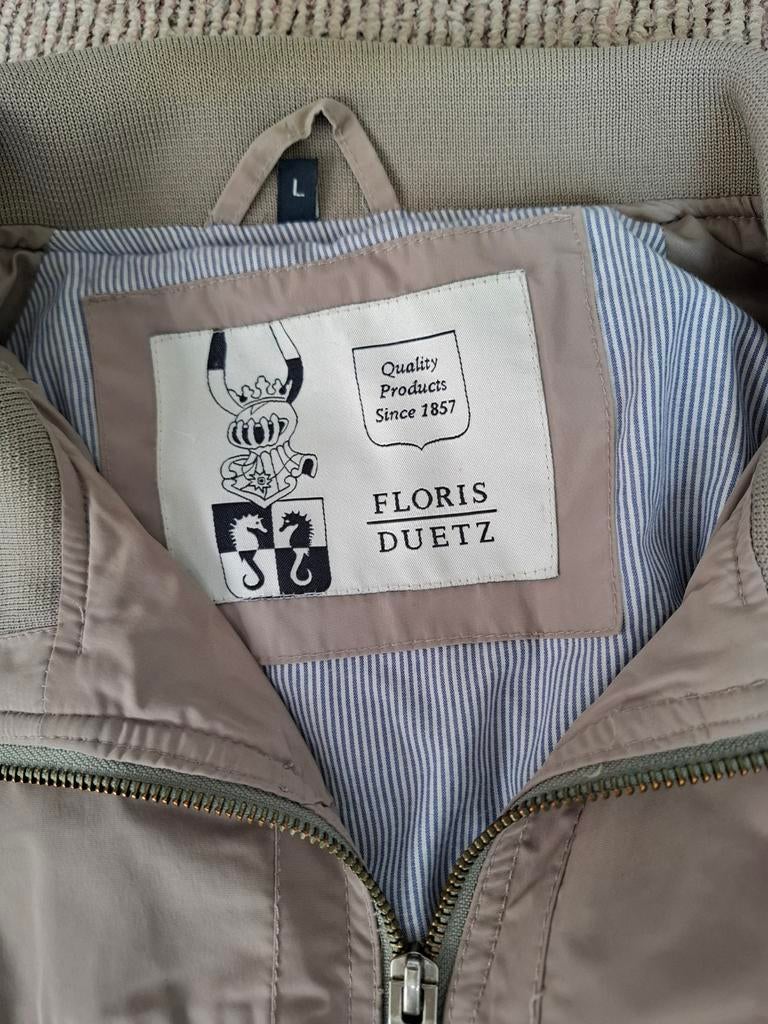 Floris Duetz beige jas maat L, Maat 52/54 (L), Beige, Floris van Bommel, Ophalen of Verzenden