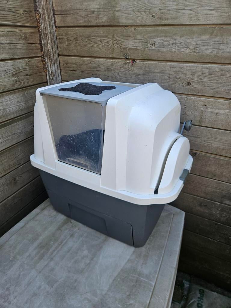 Catit luxe kattenbak met hendel, Ophalen