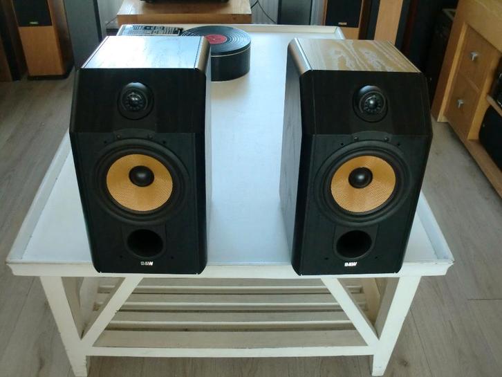 Bowers & Wilkins CDM 1 Compact Domestic Monitor, Audio, Tv en Foto, Luidsprekers, Refurbished, Front, Rear of Stereo speakers
