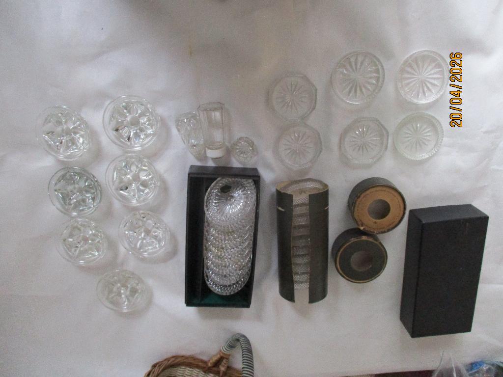 Leerdam glazen onderzetters en kaarsen houders, Ophalen of Verzenden, Gebruikt, Overig