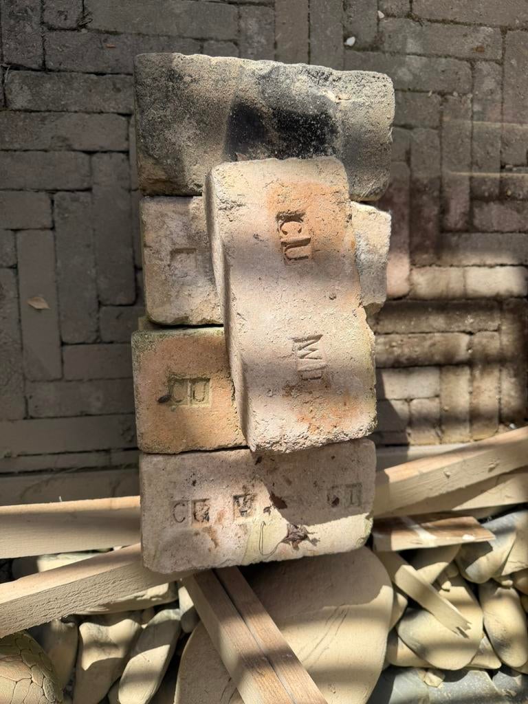 Chamotte stenen vuurvast, Doe-het-zelf en Verbouw, Metselstenen, Ophalen, Gebruikt, Bakstenen