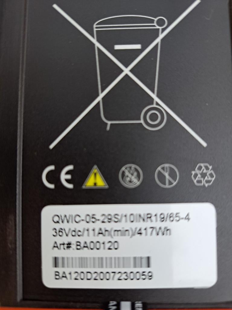 Fietsaccu voor qwic, Ophalen, Zo goed als nieuw