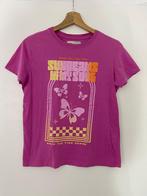 Roze t-shirt met print - pull&bear - maat S, Kleding | Dames, Ophalen of Verzenden, Zo goed als nieuw, Korte mouw, Roze