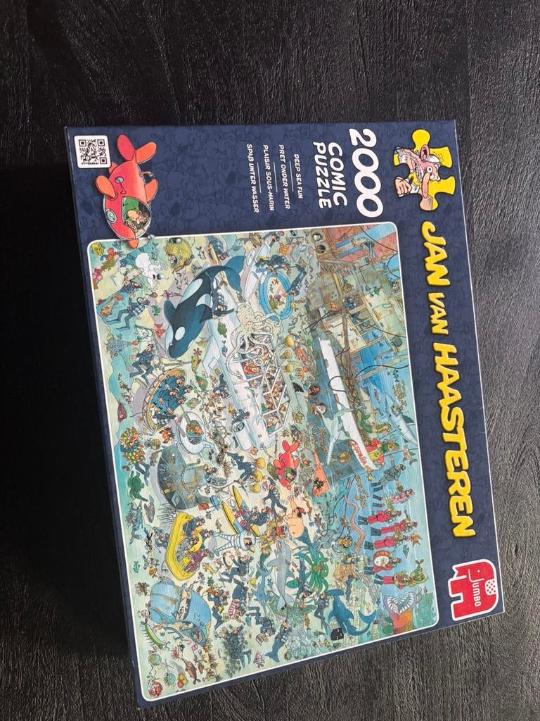 Puzzel Jan van Haasteren - 2000 stukjes - Pret onder water, Ophalen, Meer dan 1500 stukjes, Zo goed als nieuw