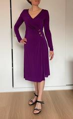 Vintage jurk paars merk: Roberto Cavalli, maat L, Kleding | Dames, Maat 38/40 (M), Overige typen, Paars, Ophalen of Verzenden
