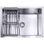 Spoelbak met droogrek | Gootsteen | 59x44x20 | Zilver, Overige kleuren, 25 tot 50 cm, Nieuw, Lendo Online