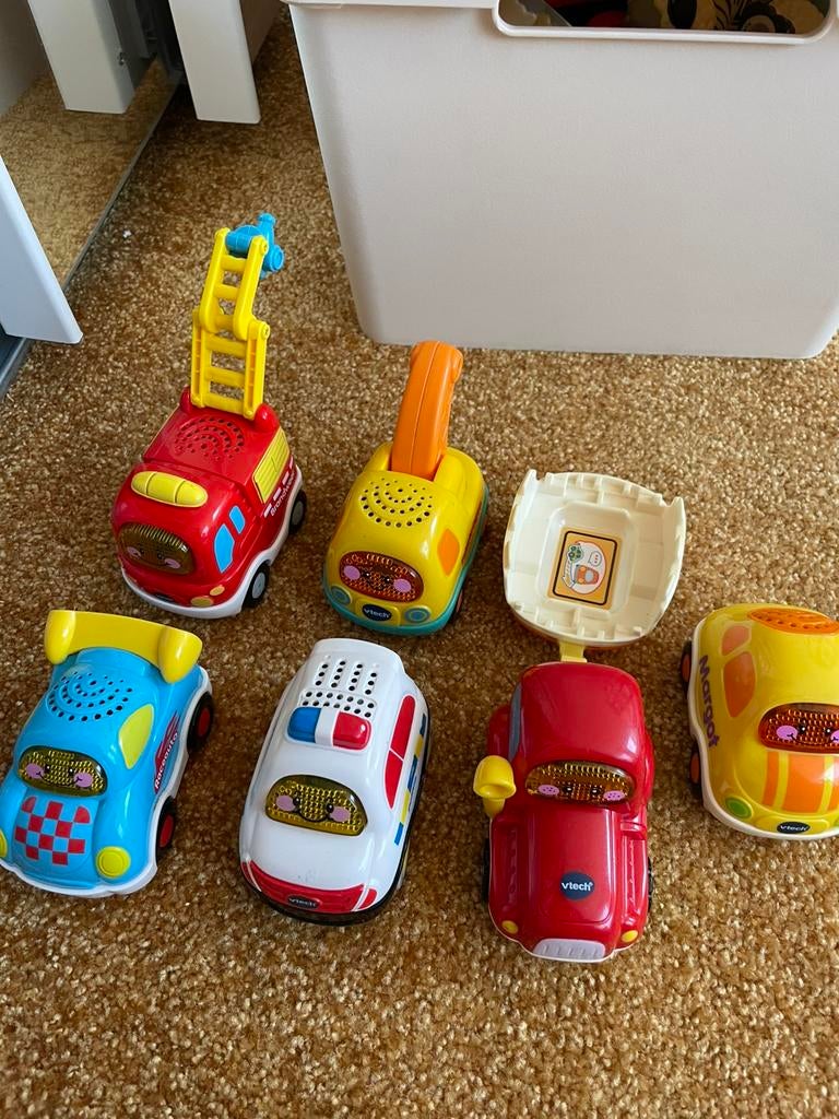 VTech Toet Toet Auto's - Grote set met 7 voertuigen, Ophalen of Verzenden, Gebruikt