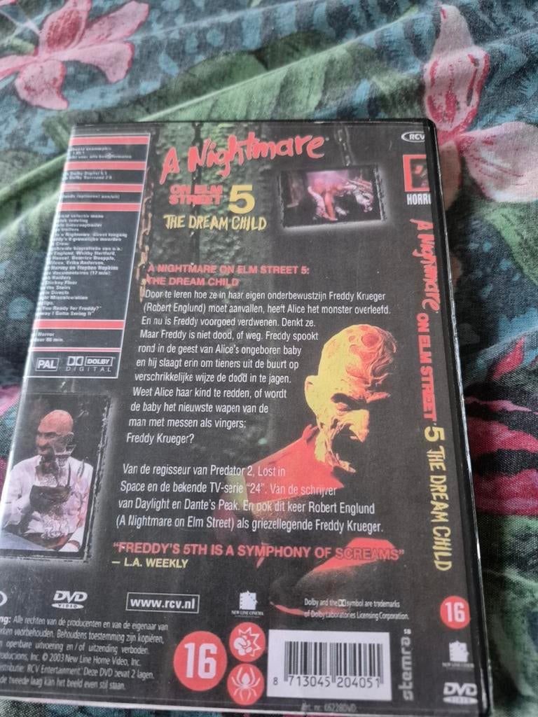A Nightmare on Elm Street 5 & 6 DVD Boxset, Cd's en Dvd's, Dvd's | Horror, Gebruikt, Vanaf 16 jaar, Slasher, Boxset