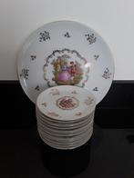 Oud barok bavaria gebakstel met limoge&gouddecor, Verzenden, Zo goed als nieuw, Bord(en), Overige stijlen