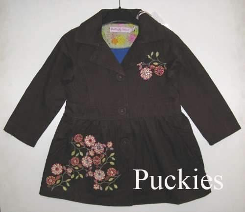 Maat 98 Bruine Butterfly Island jas NIEUW (9474), Kinderen en Baby's, Kinderkleding | Maat 98, Meisje, Ophalen of Verzenden, Jas