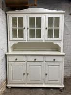 Witte Buffetkast klassiek - 'retro old-school style' geverfd, Huis en Inrichting, Kasten | Buffetkasten, Ophalen, Gebruikt, Met deur(en)