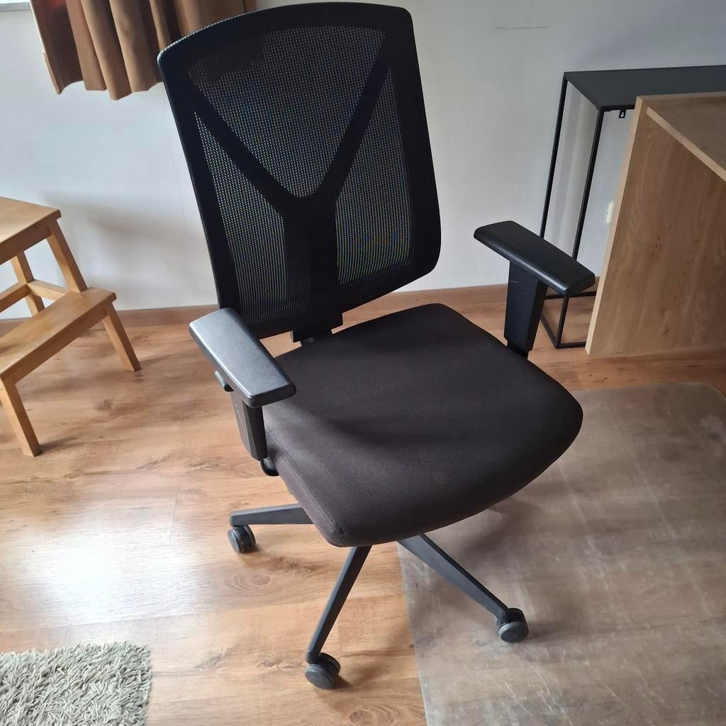 Bureaustoel met netrugleuning, Ophalen of Verzenden, Zwart