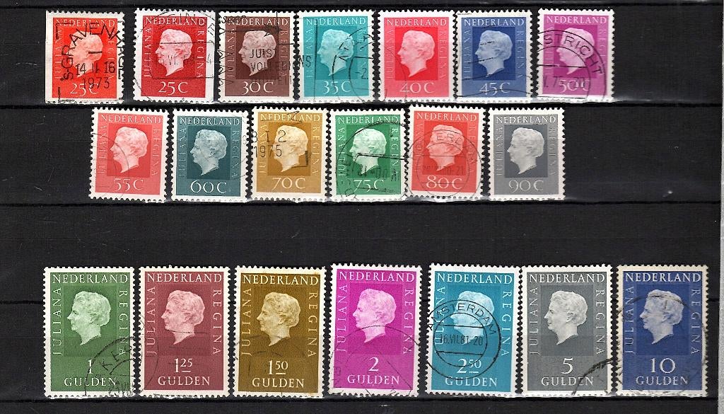 522Nvph 939-958 koningin Juliana 1971-1976 gebruikt zie scan, Postzegels en Munten, Postzegels | Nederland, Ophalen of Verzenden