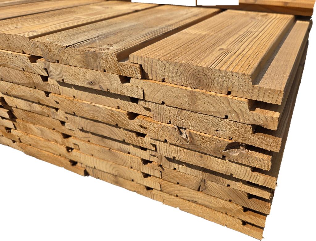 24.3 m2 rabat hout / Channelsiding - nr: TP10, Tuin en Terras, Palen, Balken en Planken, Ophalen, Nieuw, 250 cm of meer, Planken