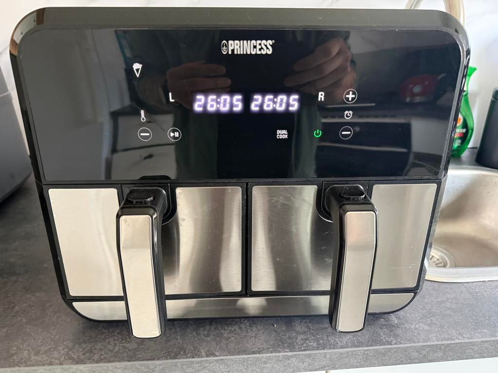 Princess dubbele airfryer, Witgoed en Apparatuur, Airfryers, Ophalen, Zo goed als nieuw, Airfryer