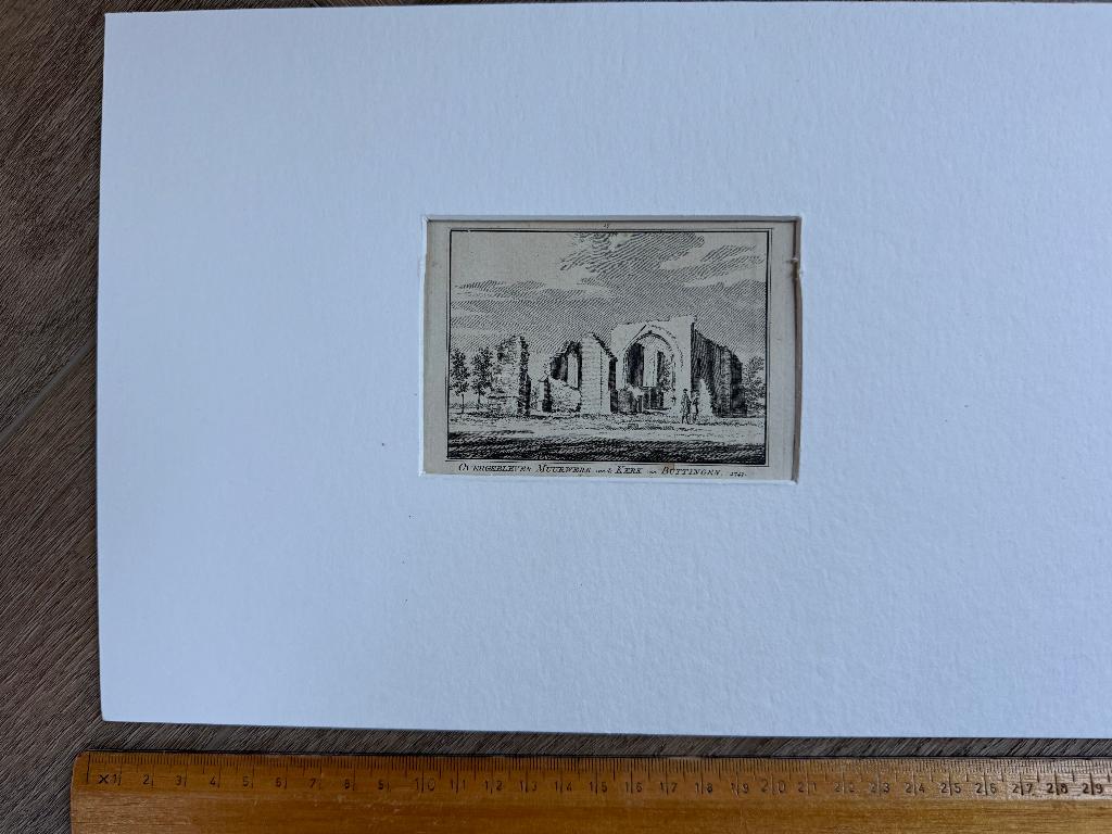 1743 Buttinge - Middelburg / Zeeland Walcheren P0850-19, Antiek en Kunst, Kunst | Etsen en Gravures, Ophalen of Verzenden, Ets