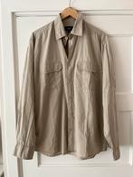 Hema vintage katoenen overhemd beige maat L, Ophalen of Verzenden, Zo goed als nieuw, Beige, Halswijdte 41/42 (L)