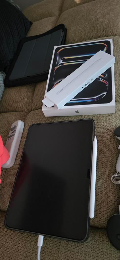 Ipad pro 11 inch silver 256GB 3m oud met pen en doos en bon, Computers en Software, Apple iPads, Zo goed als nieuw, Apple iPad