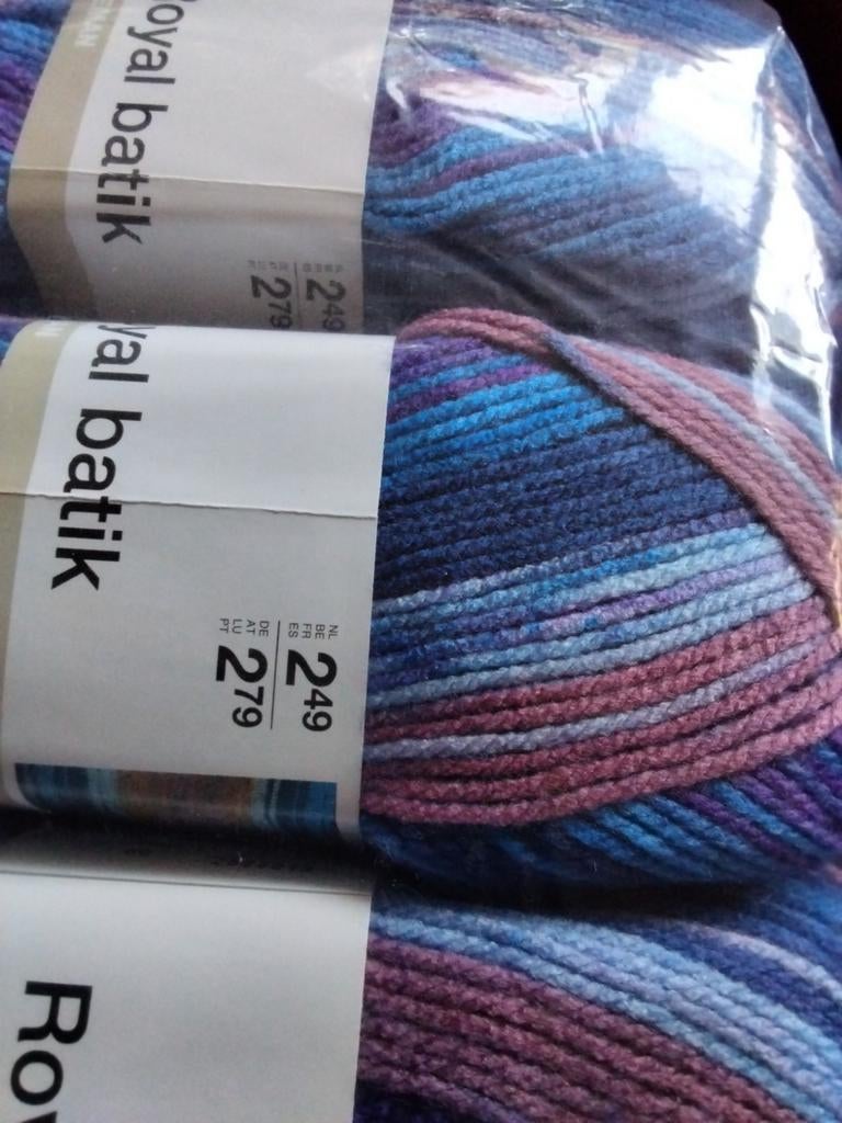 Zeeman Royal batik zacht kleurverloopgaren meerdere en shine, Hobby en Vrije tijd, Breien en Haken, Verzenden, Nieuw, Breien of Haken