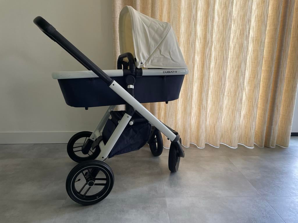 Dubatti 2 in 1 kinderwagen complete set met accessoires, Kinderen en Baby's, Kinderwagens en Combinaties, Gebruikt, Verstelbare duwstang