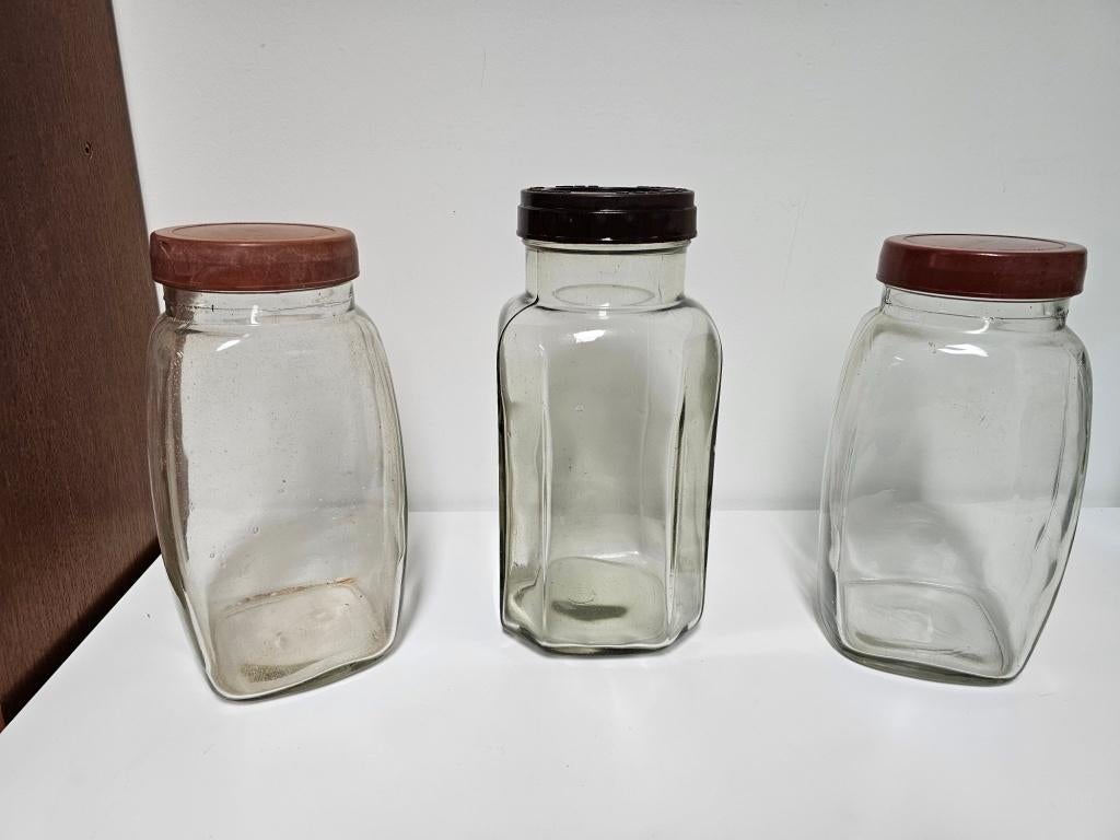 3 vintage snoeppotten voor €25,-, Ophalen, Gebruikt, Nvt, Nvt