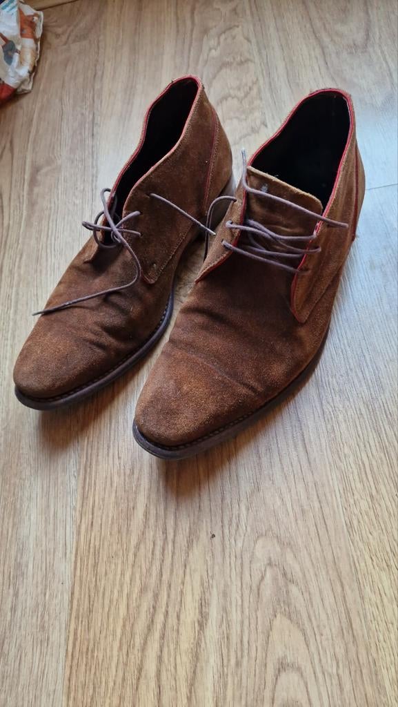 Floris van Bommel bruin suede schoenen maat 8, Kleding | Heren, Schoenen, Bruin, Ophalen of Verzenden