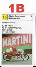 K58 motorkaartje 1b malanca 50 / otello buscherini, Ophalen of Verzenden, Zo goed als nieuw, Motoren