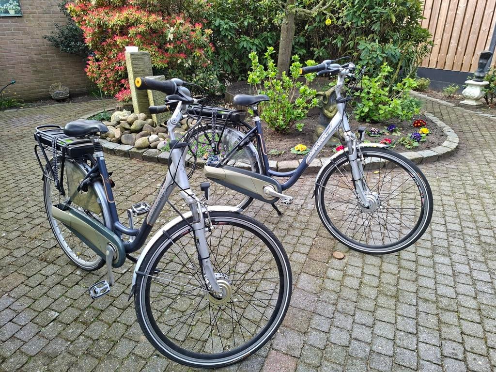 Elektrische damesfietsen met extra zware accu, Zo goed als nieuw, 51 tot 55 cm, 50 km per accu of meer, Ophalen