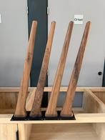 Noten tafelpoten set | massief walnoten tafelpoten I-poten, Ophalen of Verzenden, Nieuw