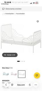 Ikea Minnen meegroeibed wit, inclusief lattenbodem, Ophalen, Gebruikt, 70 tot 85 cm, Lattenbodem